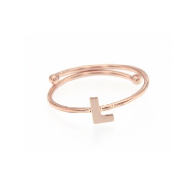 Anello Regolabile con Lettera - L [b589de9f]