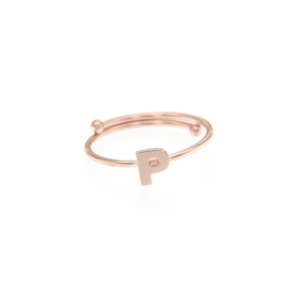 Anello Regolabile con Lettera - P [e197f38b]