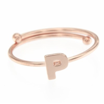 Anello Regolabile con Lettera - P [38b1b086]