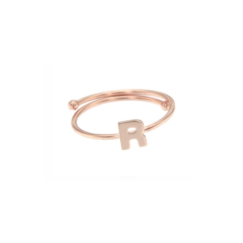 Anello Regolabile con Lettera -R [efce4288]