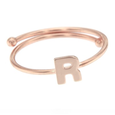 Anello Regolabile con Lettera -R [36e80185]