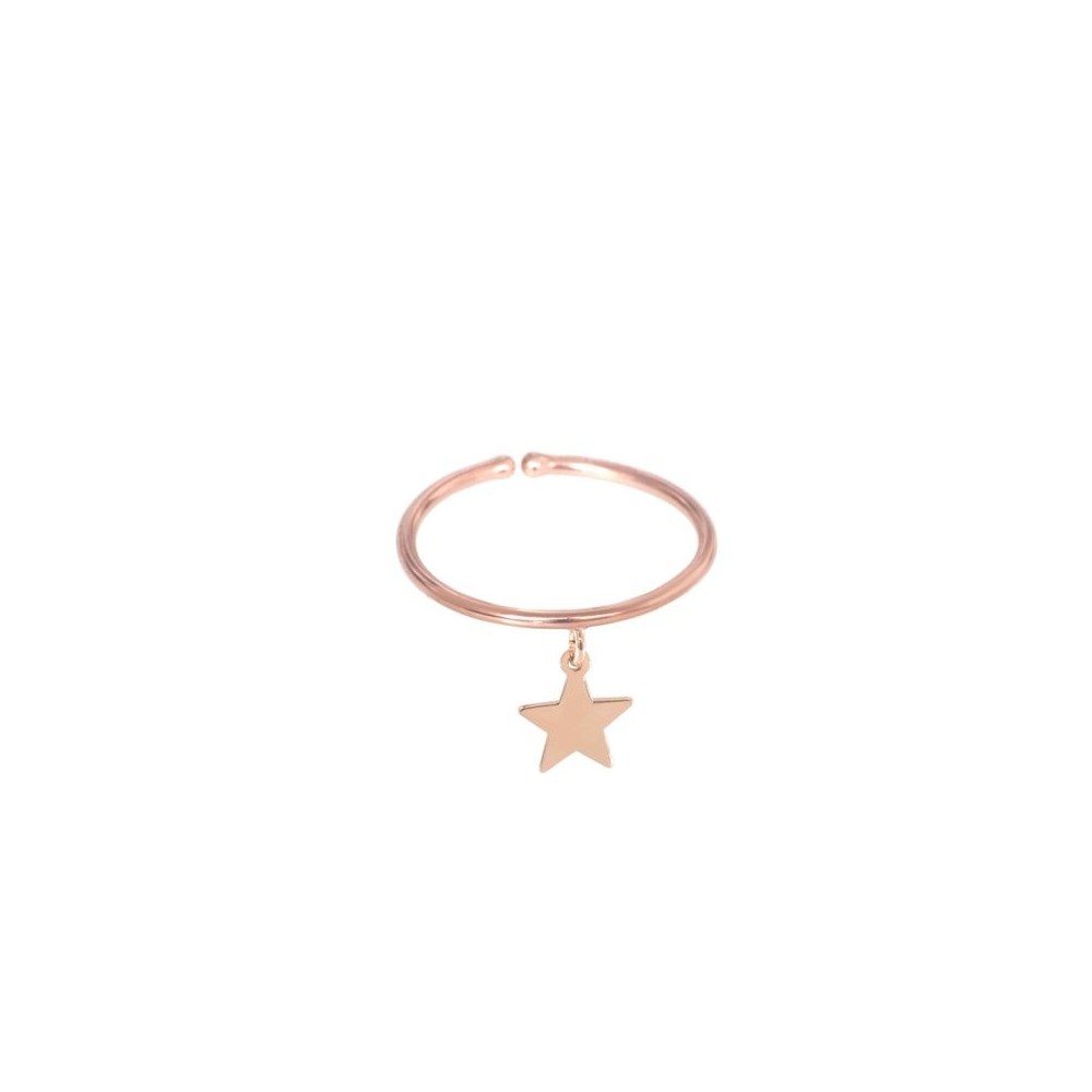 Anello in Oro Rosa 18kt, Stella In Lastra [4f6eb868]