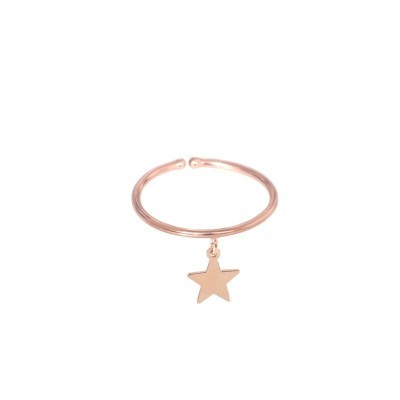 Anello in Oro Rosa 18kt, Stella In Lastra [4f6eb868]
