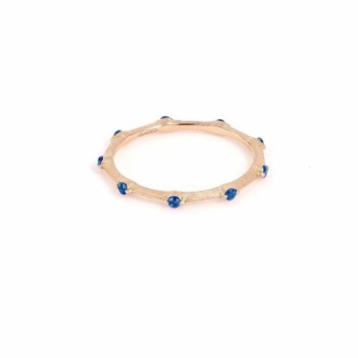 Anello oro rosa 18kt rosa con zaffiri [d87f7962]
