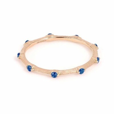 Anello oro rosa 18kt rosa con zaffiri [01593a6f]