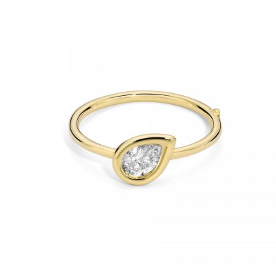 Anello castone goccia diamante bianco [bb2958c5]