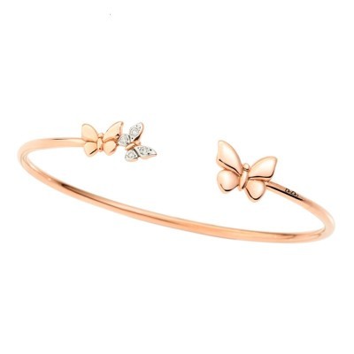 Bracciale Farfalla oro rosa 9k Diamanti [89408d33]