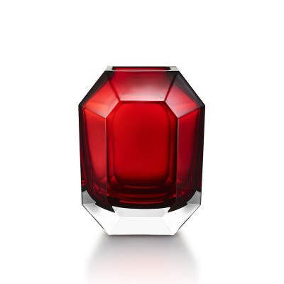 Vaso Rosso Octogone 25cm [731d65ca]