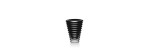 Vaso Ovale Eye in Cristallo Nero, 15cm [8dfa2abc]