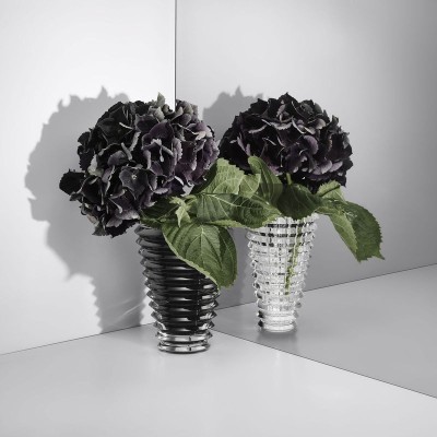 Vaso Ovale Eye in Cristallo Nero, 15cm [54dc69b1]