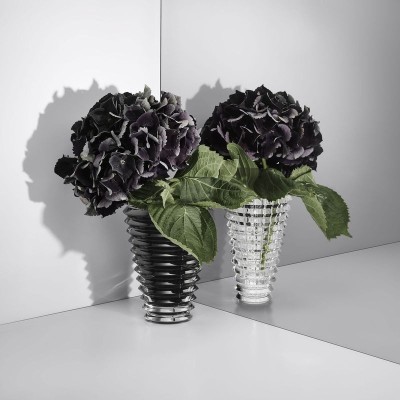 Vaso Ovale Eye in Cristallo Nero, 15cm [8dfa2abc]