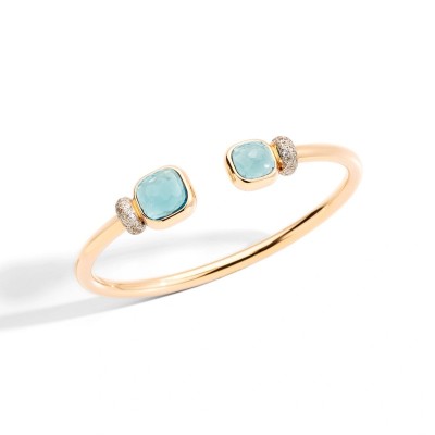 Bracciale Nudo Topazio Azzurro [39888b76]