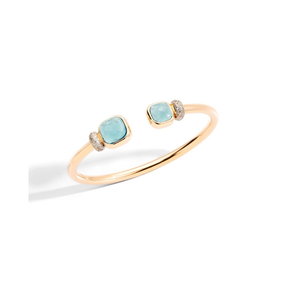 Bracciale Nudo Topazio Azzurro [39888b76]