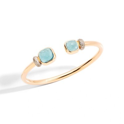 Bracciale Nudo Topazio Azzurro [39888b76]