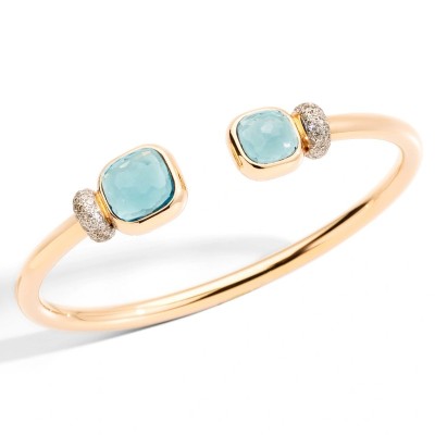 Bracciale Nudo Topazio Azzurro [e0aec87b]