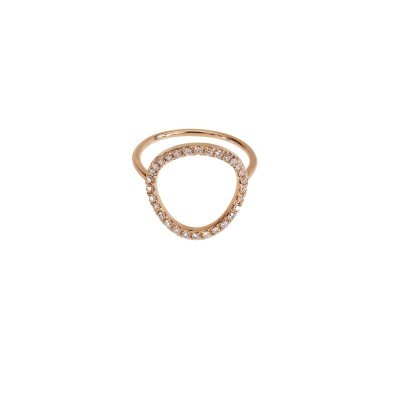 Anello con bolla a filo e diamanti [2d15fa52]