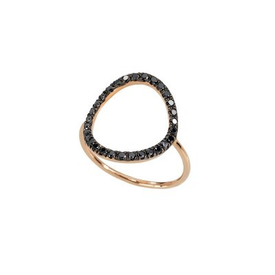 Anello Bolla a filo e diamanti neri [9fc362f2]
