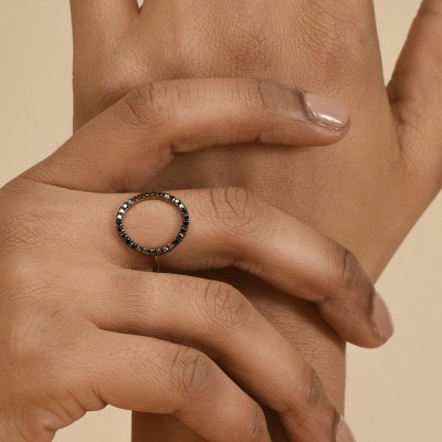 Anello Bolla a filo e diamanti neri [f1f8e0fb]