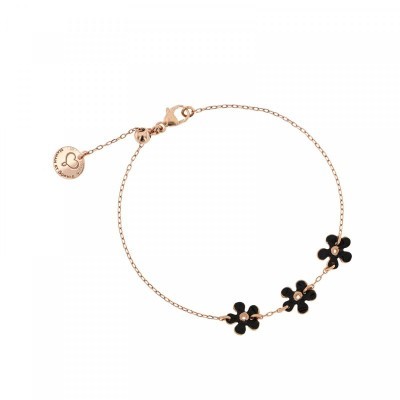 Bracciale Di Catena Con Tre Fiori Smaltati [f9b0c040]
