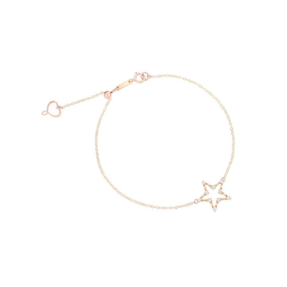 Bracciale Etoile oro 18kt stella diamanti [a2d59611]