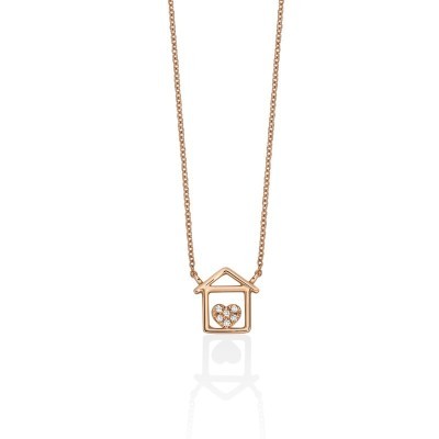 Collier Casetta filo cuore e diamanti [1f6da83f]