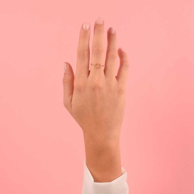 Anello cuore piccolo a filo Oro giallo 18kt [a6533a91]