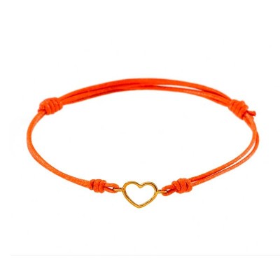 Bracciale Cordino cuore filo Oro Giallo 18kt [9f8b0b23]