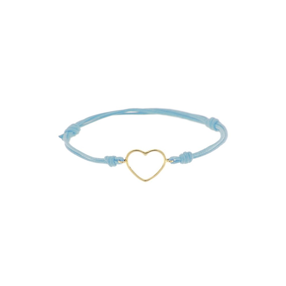 Bracciale cordino cuore filo oro 18kt [e7862338]