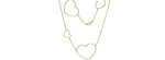 Collana lunga cuori differenti oro 18kt [4225f196]