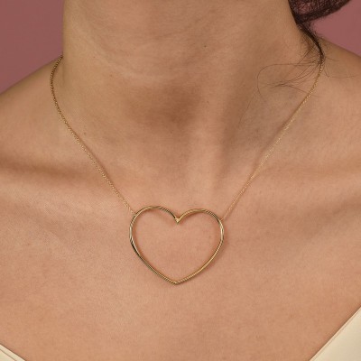 Collana con Cuore a filo in canna vuota [53547448]