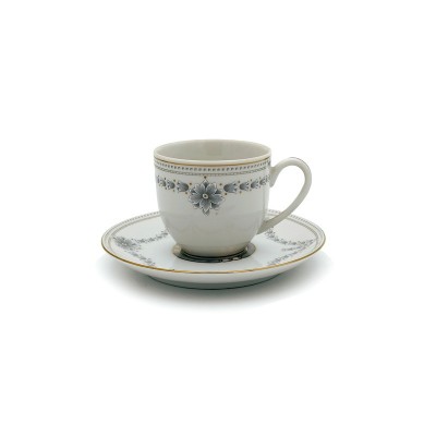 Set 12 tazze caffè con piattino Marquise Gray [06a91595]