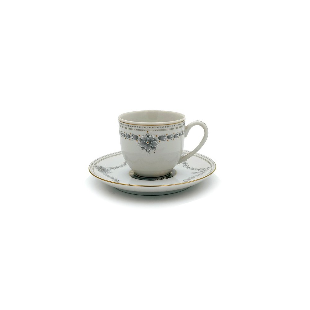 Set 12 tazze caffè con piattino Marquise Gray [06a91595]