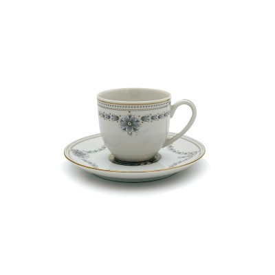 Set 12 tazze caffè con piattino Marquise Gray [06a91595]