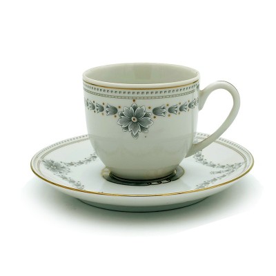 Set 12 tazze caffè con piattino Marquise Gray [df8f5698]