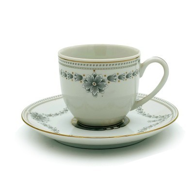 Set 12 tazze caffè con piattino Marquise Gray [df8f5698]