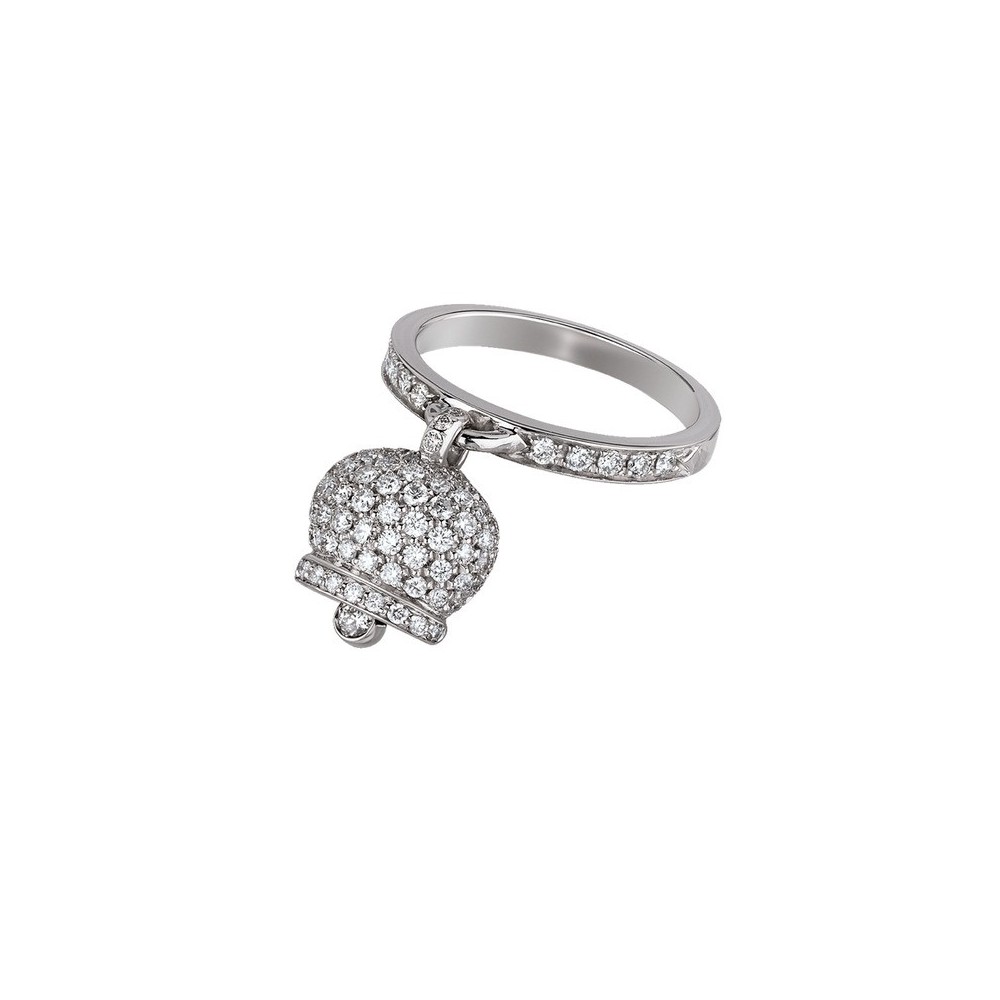 Anello Campanelle oro bianco e pavé diamanti [f18e56e7]