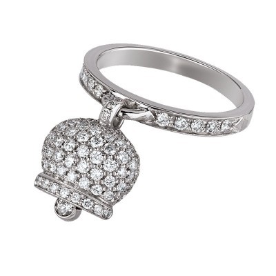 Anello Campanelle oro bianco e pavé diamanti [28a815ea]
