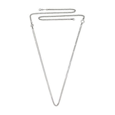 Collana 80cm Doppia Catena in Argento [4bda9ba4]