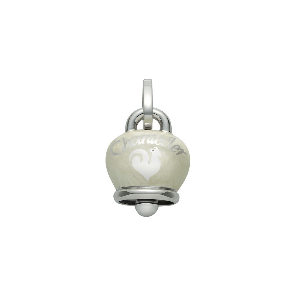 Ciondolo campanella grande argento smalto bianco [506ea482]