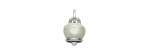 Ciondolo campanella grande argento smalto bianco [97472e6d]