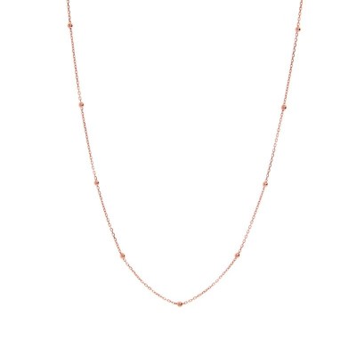 Catena pallinata in Oro rosa 9 kt 80 cm [56b0e4f9]
