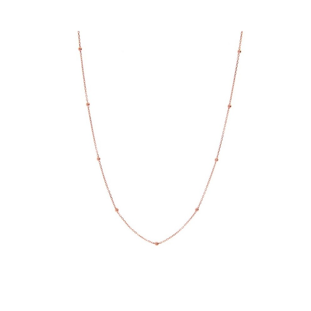 Catena pallinata in Oro rosa 9 kt 80 cm [56b0e4f9]