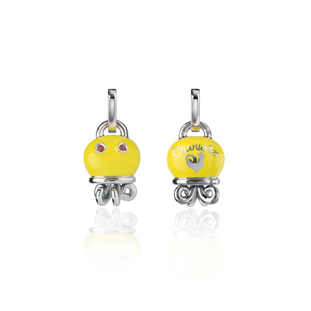 Ciondolo Polipo Piccolo in Argento smalto giallo [e1994f28]