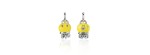 Ciondolo Polipo Piccolo in Argento smalto giallo [e1994f28]