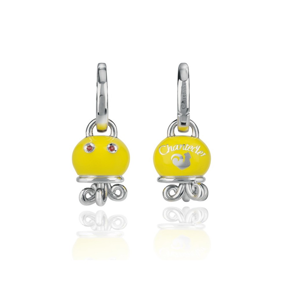 Coppia Orecchini Polipo micro Arg. e Smalto giallo [4ea1e896]