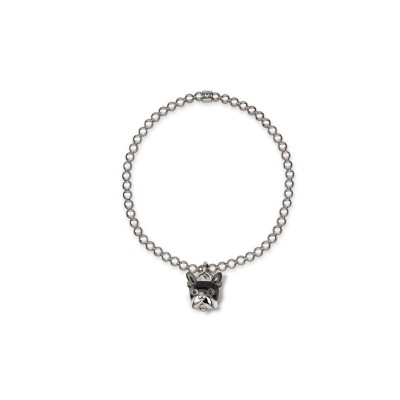 Bracciale Cane Micro in Argento e Smalto Nero.. [569a6bef]