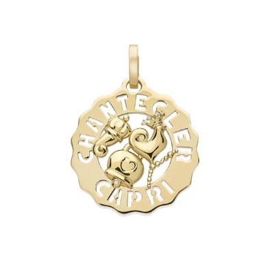 Ciondolo Logo piccolo oro giallo e diamanti [f3d7c3c6]