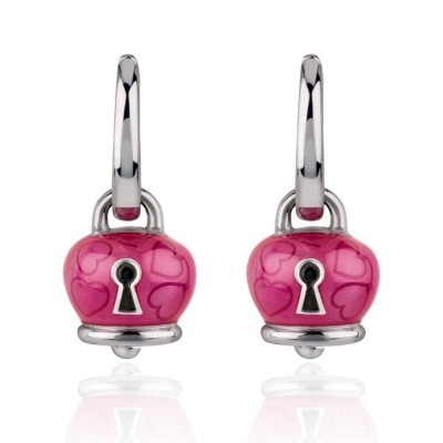 Coppia Orecchini Campanella Micro Smalto Bouganvil [15942590]