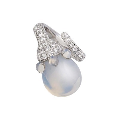Anello Joyful in oro bianco diamanti e poire [36534b6a]