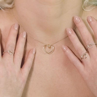 Collana cuore con nodo oro 18kt [bd63be70]